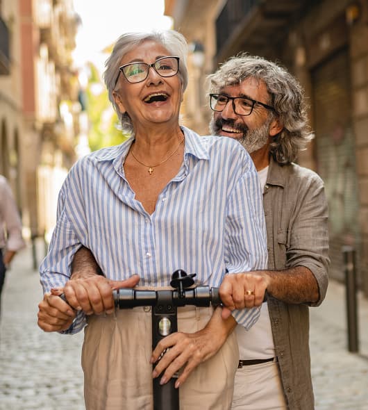 Glueckliches aelteres Paar